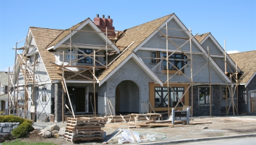 A large house under construction.